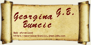 Georgina Bunčić vizit kartica